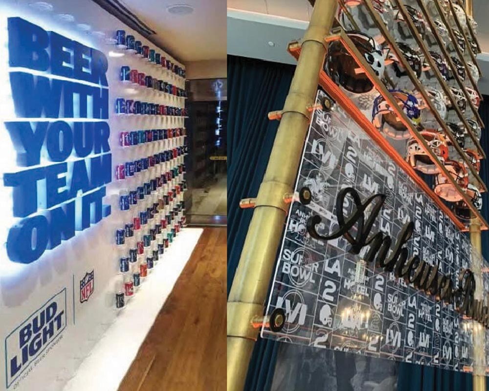 3d Elements & Signs - dimensional signage - bud light can wall nfl-1