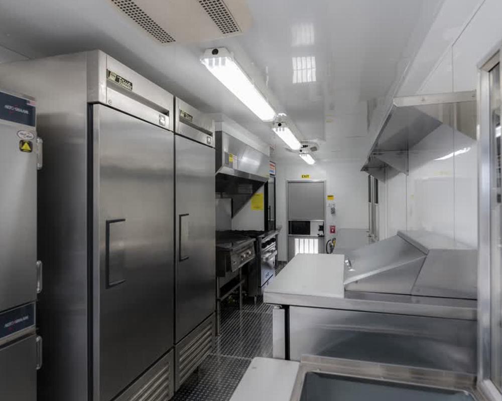 stainless steel interior commercial mobile kitchen trailer truck-1